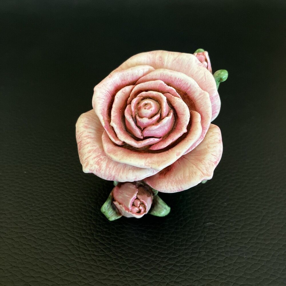 Harmony Kingdom 1997 “Single Pink Rose” LTD EDITION Signed & Numbered 2898/3600